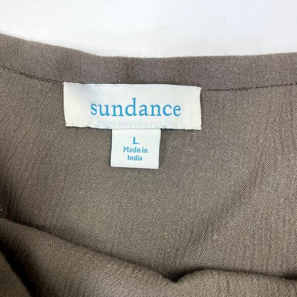 Sundance Medallion Embroidered Wide Leg Cropped Pants L Boho Festive - Picture 5 of 13